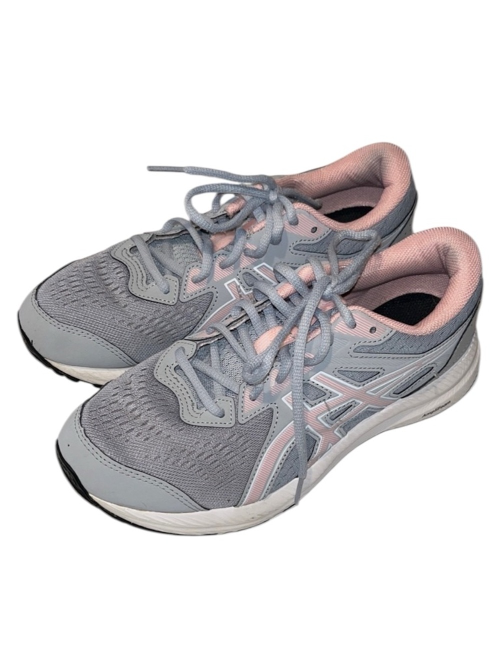 Women's Asics AmpliFoam Athletic Shoes - Gray and Pink